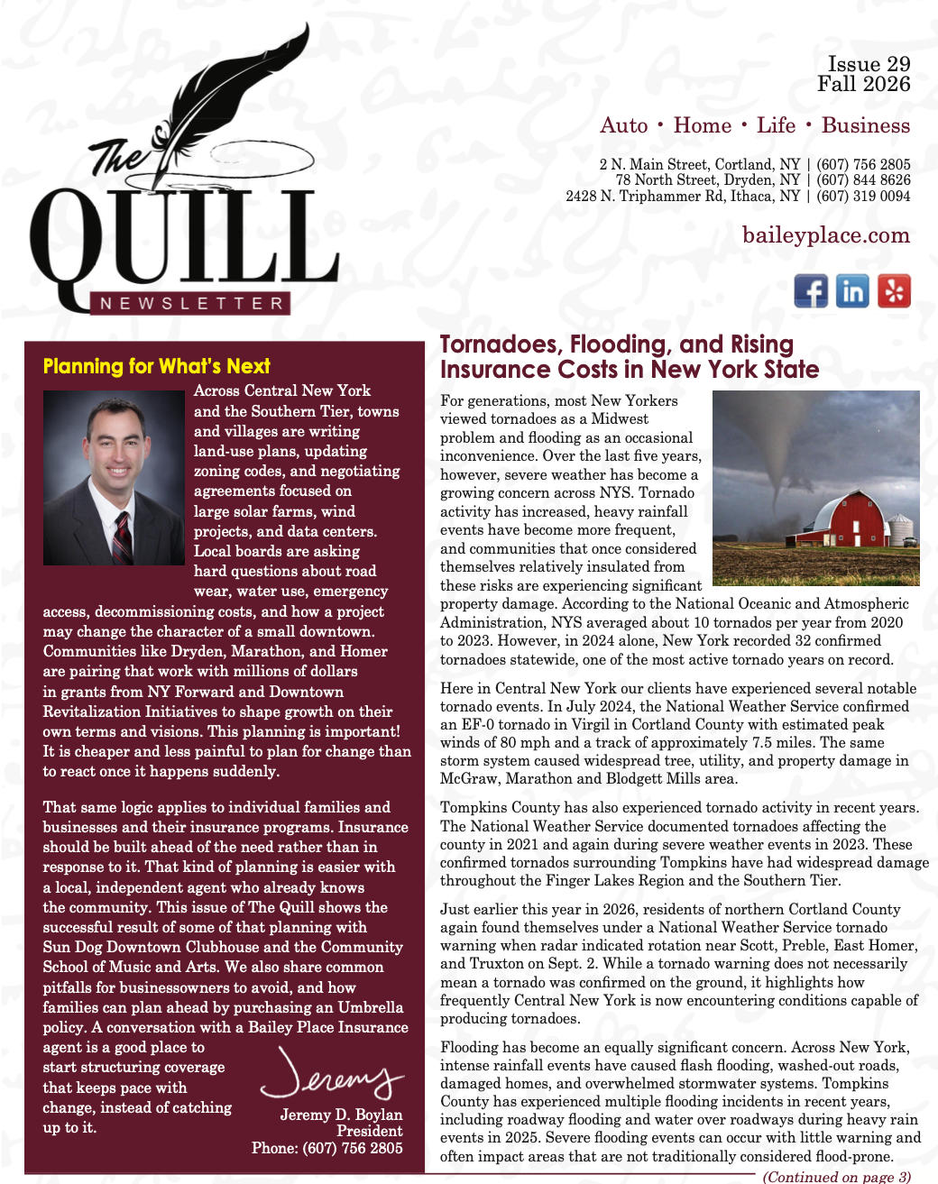 The Quill Newsletter Fall 2026