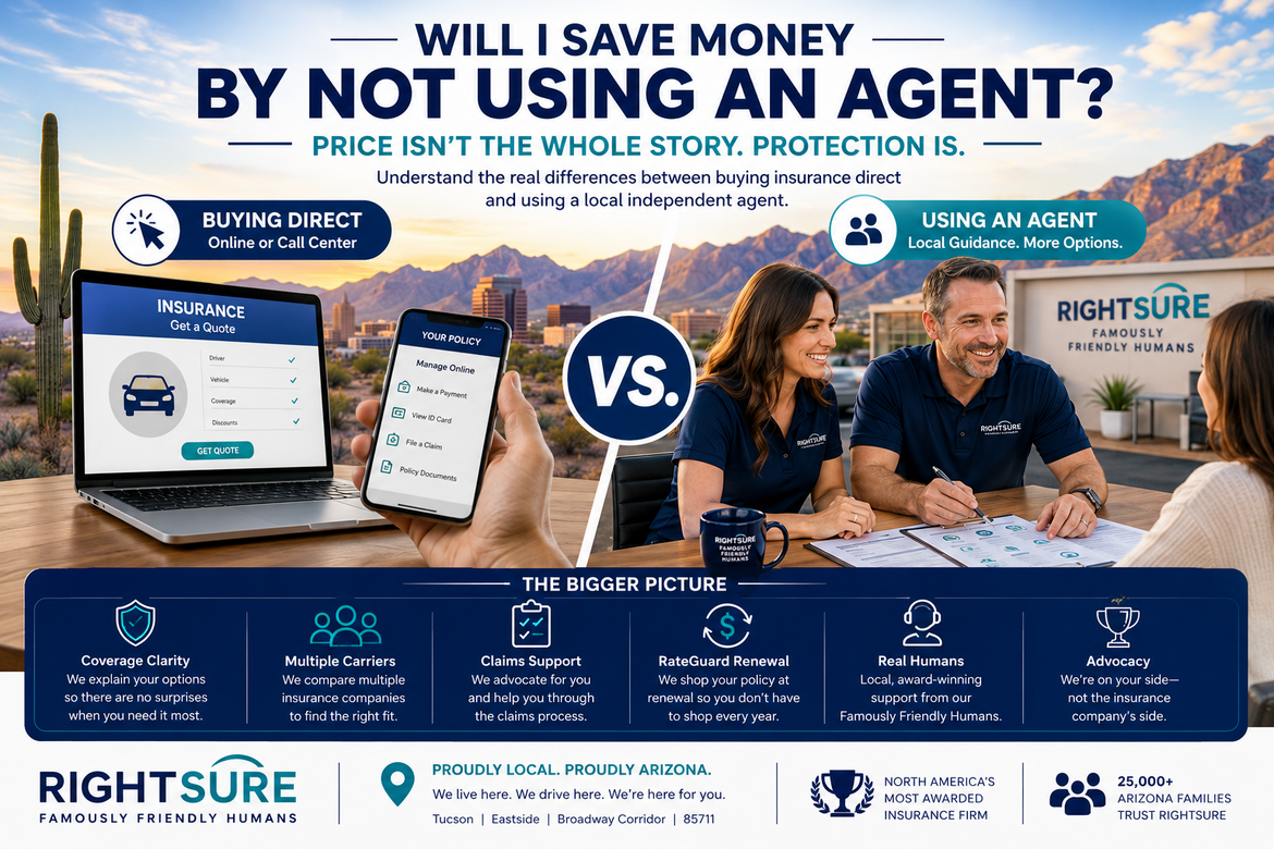 Insurance agent at RIGHTSURE providing insurance advice