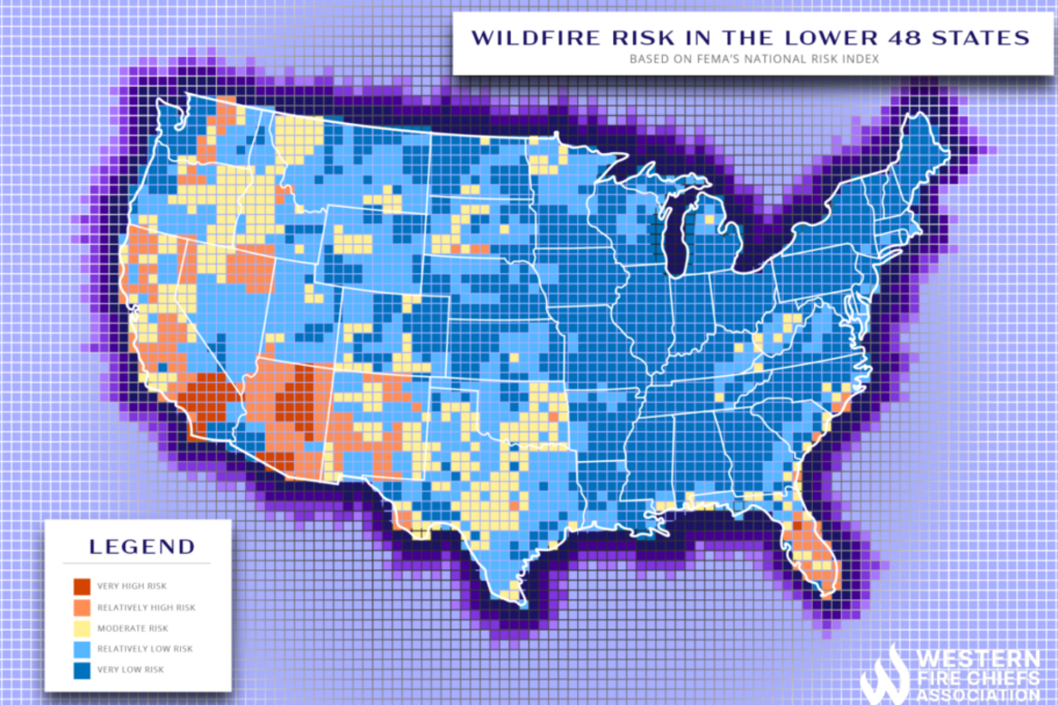 The NBER study’s parcel-level comparison of wildfire risk with homeowners insurance coverage and pricing, showing how insurer decisions vary across risk levels rather than simply by region.