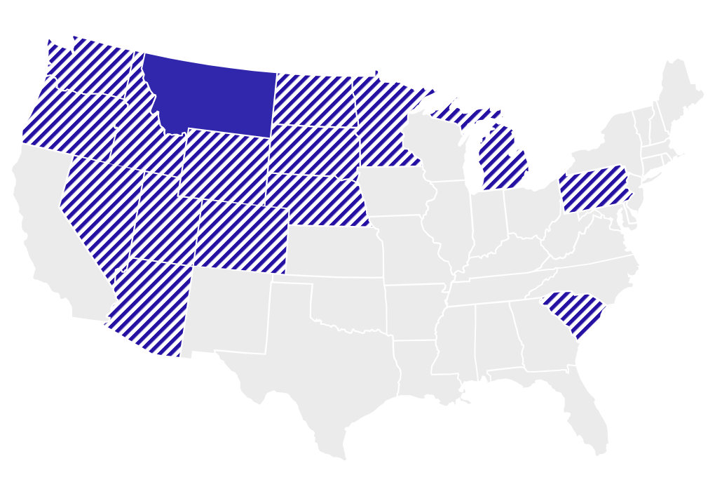 map of states where Summit Insurance Agency is licensed to write insurance