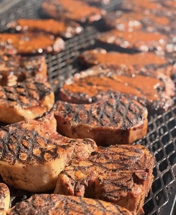 example of Blue Line Q Texas Style BBQ's work'
