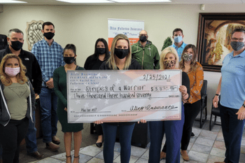 Donating funds to Stripes of a Warrior foundation 2021