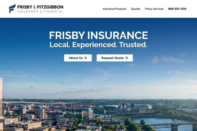 Frisby & Fitzgibbon Insurance template screenshot
