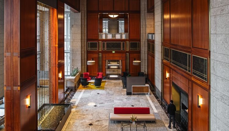 Lobby in an office building
